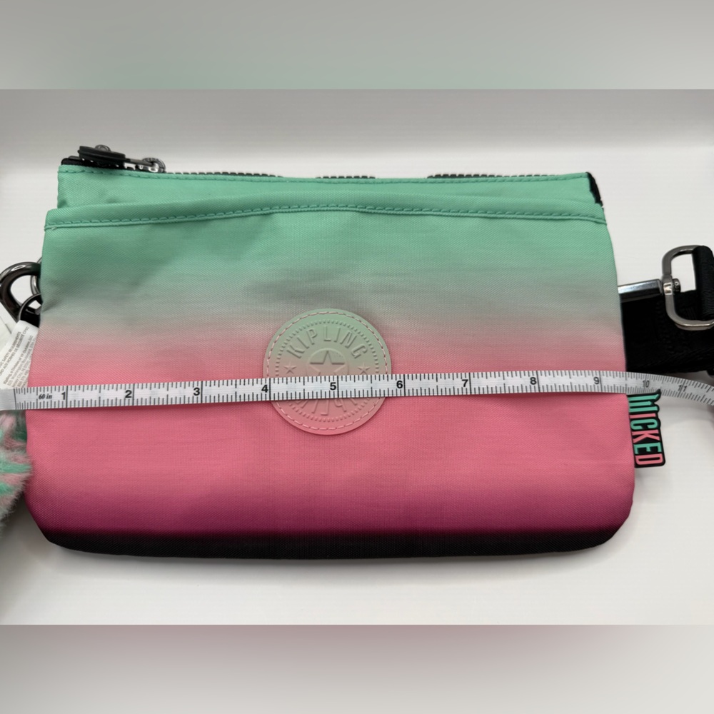 Kipling Wicked RiRi Gradient Crossbody with Pink and Green Monkey bag charm NWT - Picture 15 of 16